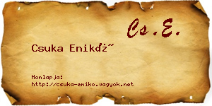 Csuka Enikő névjegykártya